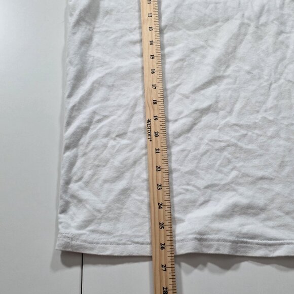 Abercrombie & Fitch Muscle T Shirt Men S White Felt Logo Applique SS Preppy Y2K - Picture 6 of 12